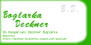 boglarka deckner business card
